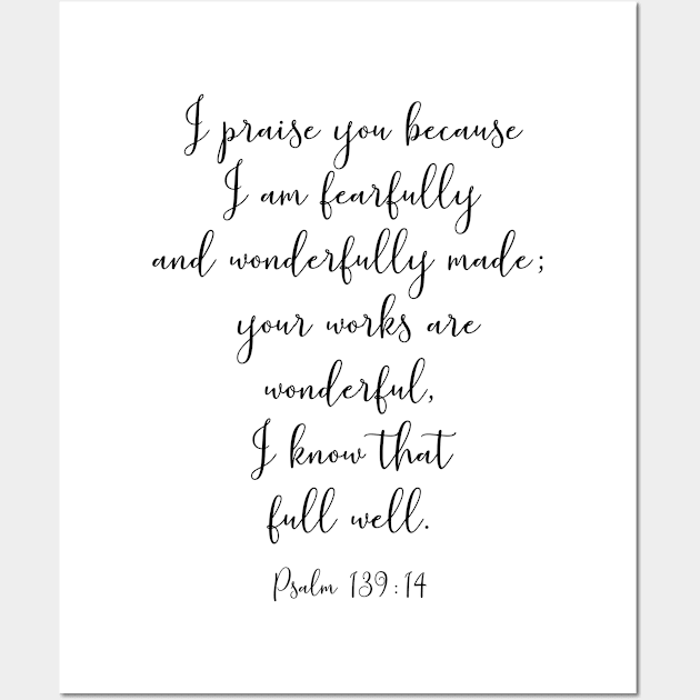 Psalm 139 Wall Art by cbpublic